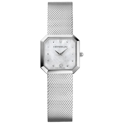 Herbelin Octogone Ladies Mother of Pearl Dial Milanese Bracelet Watch 17426B59 Herbelin Octogone Ladies Mother of Pearl Dial Milanese Bracelet Watch 17426B59
