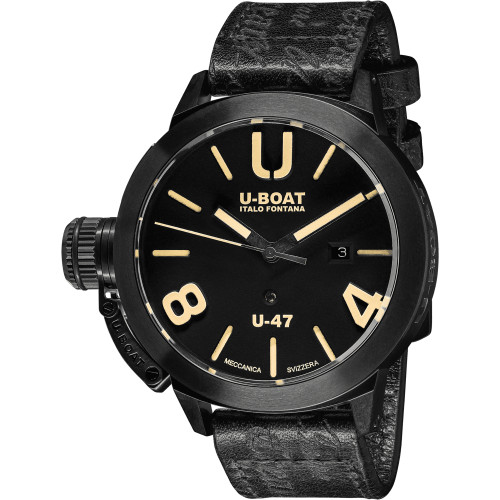 U-Boat Classico 47mm U-47 AB1 Leather Strap Watch 9160
