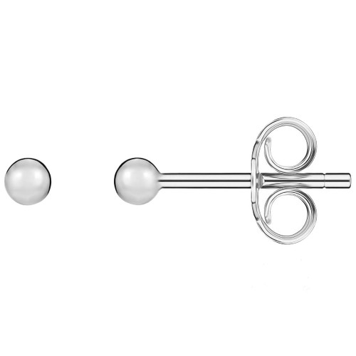 Ball Stud Earrings | 18ct White Gold | 3mm