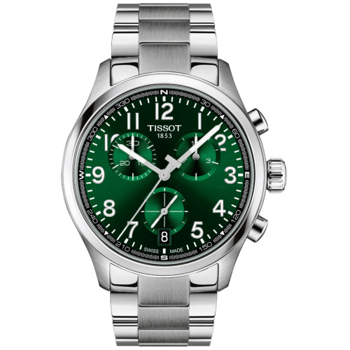 Tissot Chrono L Classic Chronograph Watch | 42mm | Swiss Quartz | Green | Bracelet