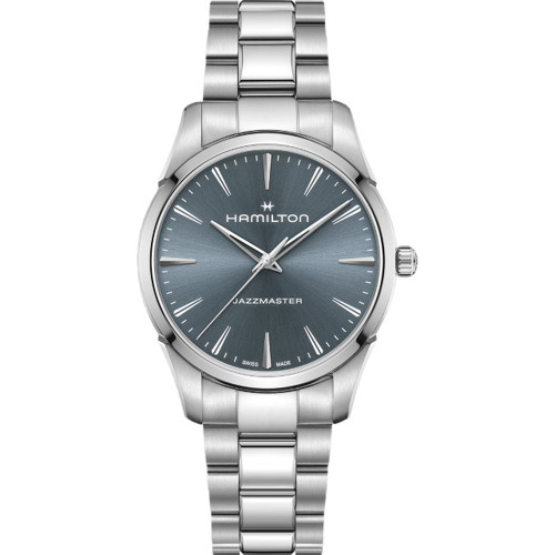 Hamilton Jazzmaster Watch | 40mm | Swiss Quartz | Blue | Bracelet