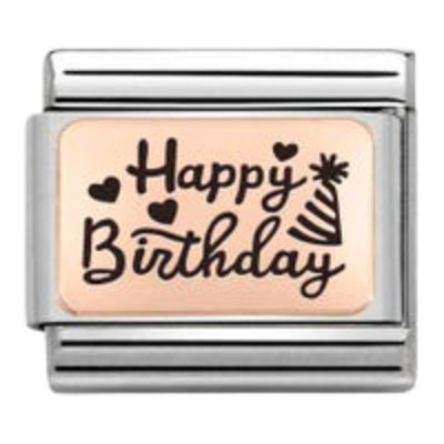 Nomination Composable Classic Charm | Rose Gold Happy Birthday