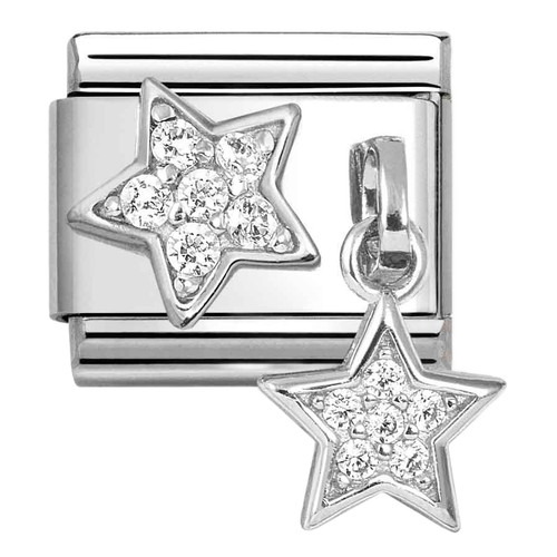 Nomination Composable Classic Charm | CZ Pave Star & Star