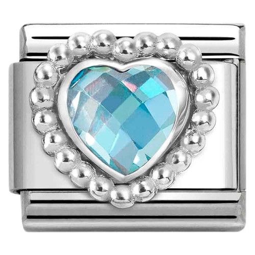 Nomination Composable Classic Love Charm | Silver | Blue CZ Heart