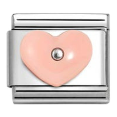 Nomination Composable Classic Charm | Pink Resin Heart | Sterling Silver
