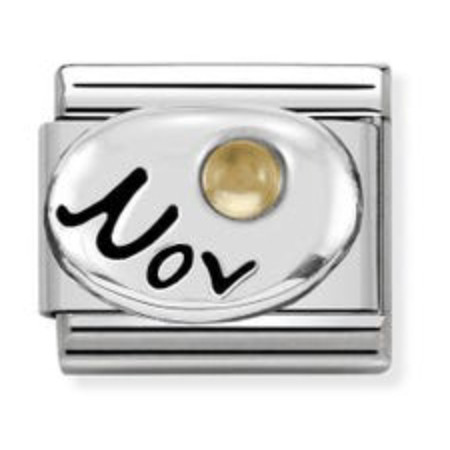 Nomination Composable Classic Birthstone Charm | November Citrine | Sterling Silver