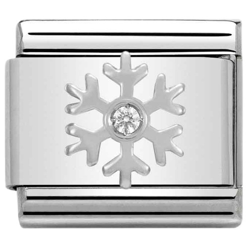 Nomination Composable Classic Charm | Silver | Christmas White Snowflake