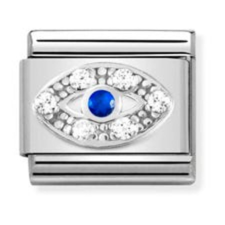 Nomination Composable Classic Charm | Silver Eye | Sterling Silver | Cubic Zirconia
