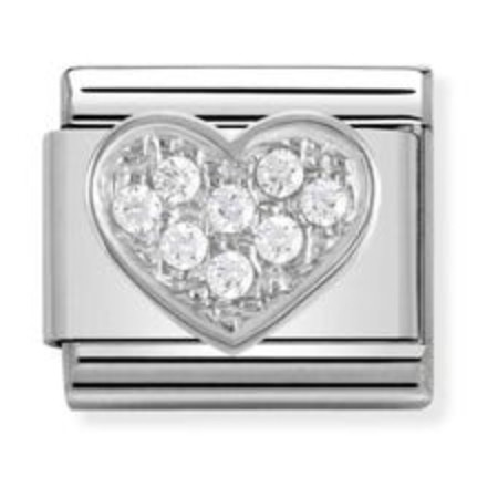 Nomination Composable Classic Charm | Heart | Sterling Silver | Cubic Zirconia