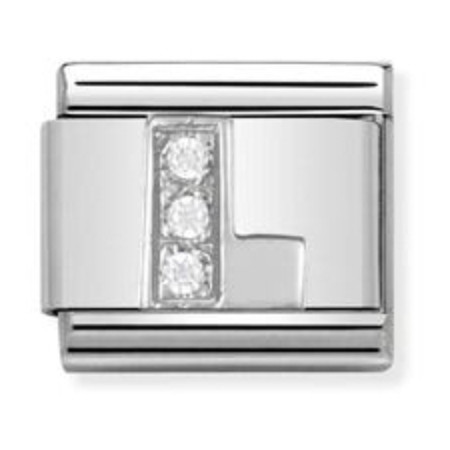 Nomination Composable Classic Charm | Letter L | Sterling Silver | Cubic Zirconia