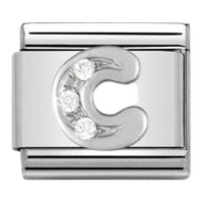 Nomination Composable Classic Charm | Letter C | Sterling Silver | Cubic Zirconia