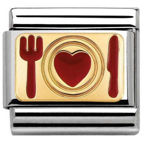 Nomination Ladies Composable Classic 18K Gold Red Enamel Food Desire Of Love Charm 030284/12