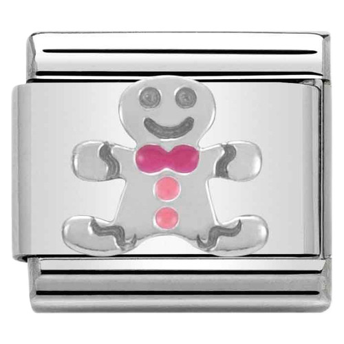 Nomination Composable Christmas SYMBOLS Charm | Stainless-steel | Silver | Gingerbread Man