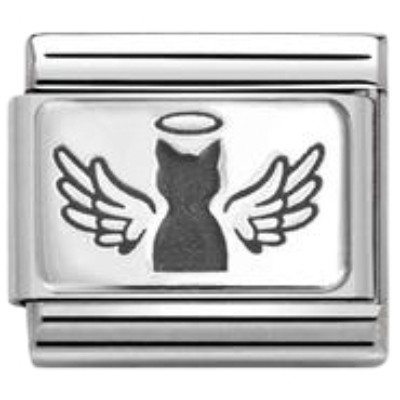 Nomination Composable Classic Charm | Angel cat | Sterling Silver