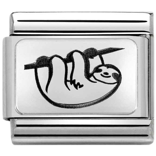 Nomination Composable Classic PLATES Charm | Stainless-steel | Silver | Sloth