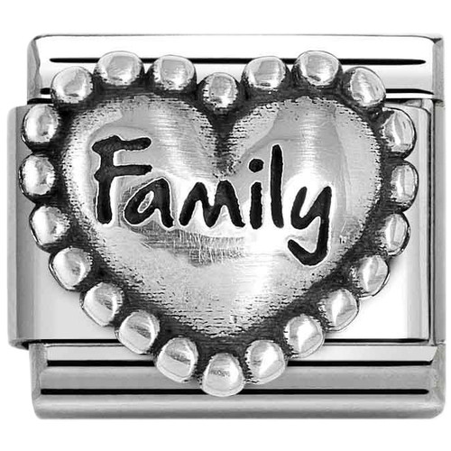 Nomination Composable Classic OXIDIZED SYMBOLS Charm | Silver | Heart with Dots Family