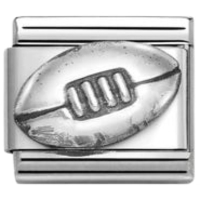 Nomination Composable Classic Charm | Rugby Ball | Sterling Silver