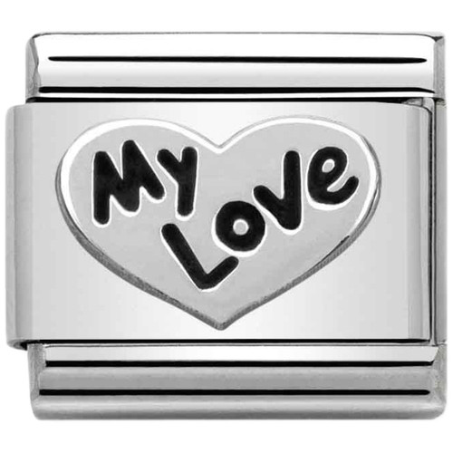Nomination Composable Classic OXIDIZED SYMBOLS Charm | Silver | Heart My Love