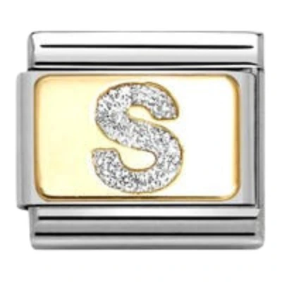 Nomination Composable Classic Glitter Charm | Gold Letter S
