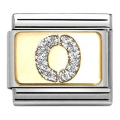 Nomination Composable Classic Glitter Charm | Gold Letter O