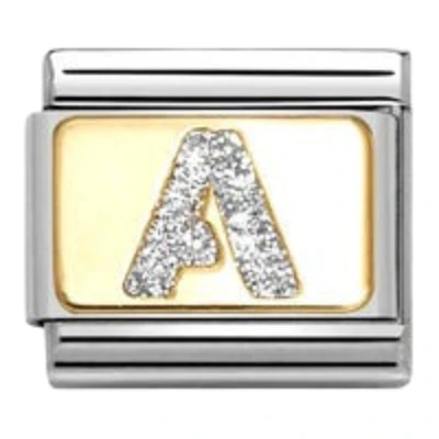 Nomination Composable Classic Glitter Charm | Gold Letter A