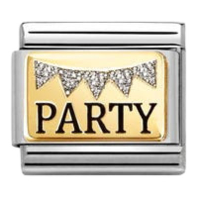 Nomination Composable Classic Charm | Gold Party Glitter
