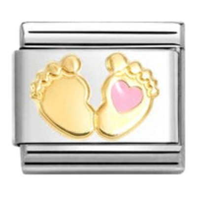 Nomination Composable Classic Charm | Gold Pink Foot