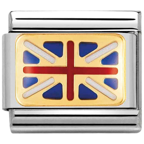 Nomination Composable Classic Charm | Gold Great Britian Flag
