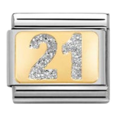 Nomination Composable Classic Glitter Charm | Gold Number 21