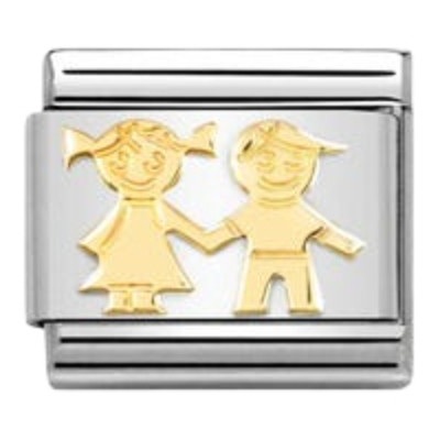 Nomination Composable Classic Charm | Gold Sister & Brother