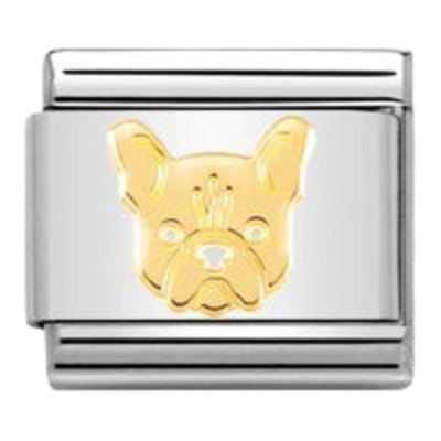 Nomination Composable Classic Charm | Gold French Bulldog