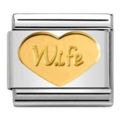 Nomination Composable Classic Charm | Gold Wife heart