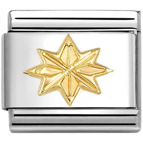 Nomination Composable Classic Charm | Yellow Gold | Windrose Symbol