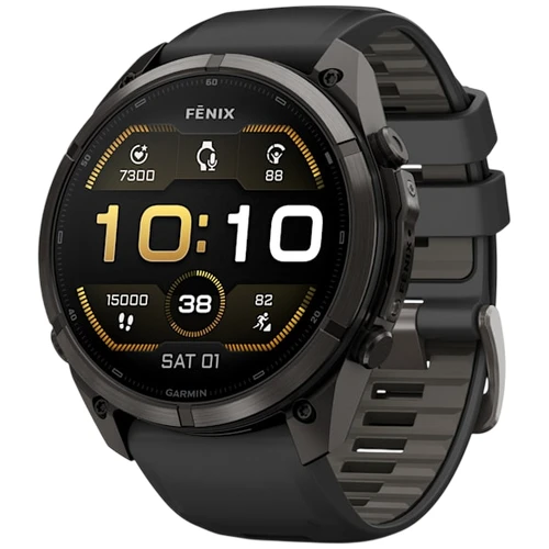 Garmin Fenix 9 Pro AMOLED Watch | 51mm | Sapphire | Titanium | Carbon Gray DLC | Black