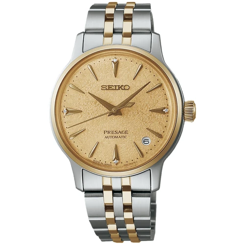 Seiko Presage Diamond Cocktail Time Watch | 4 Diamonds | 34mm | Automatic | Frozen Daiquiri