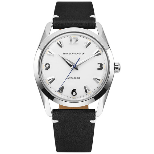 Nivada Grenchen Antarctic Watch | 35mm | Hand Winding | White | Black