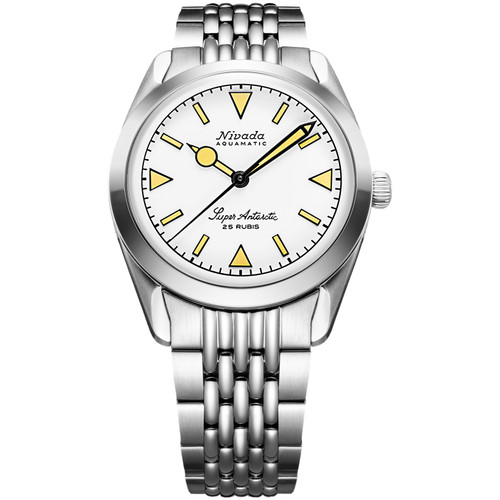Nivada Grenchen Super Antarctic Watch | 38mm | Automatic | White | Beads of Rice