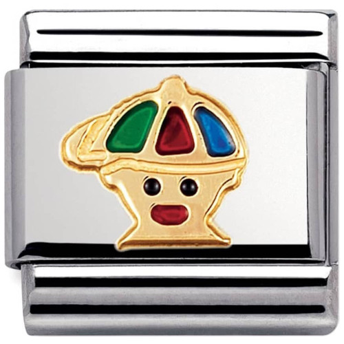 Nomination Ladies Composable Classic 18K Gold Red, Green And Blue Enamel Little Boy Charm 030209/36