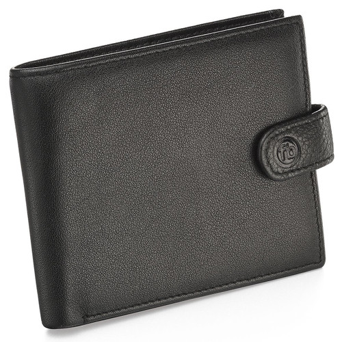 Fred Bennett Men's Black Leather Wallet With Coin Purse W014