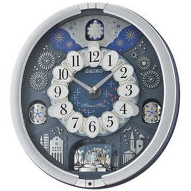 Seiko Silver Melody In Motion Clock QXM379S