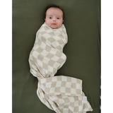 Muslin Swaddle - Taupe Checkered