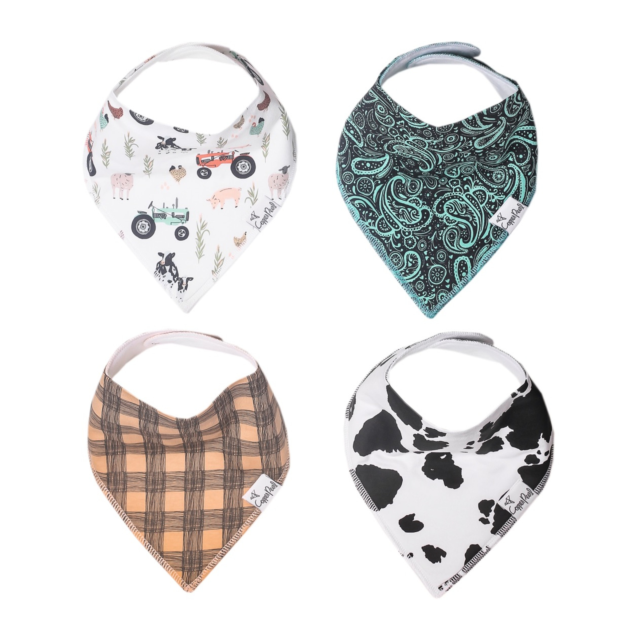 Copper Pearl Bandana Bib Set - Jo