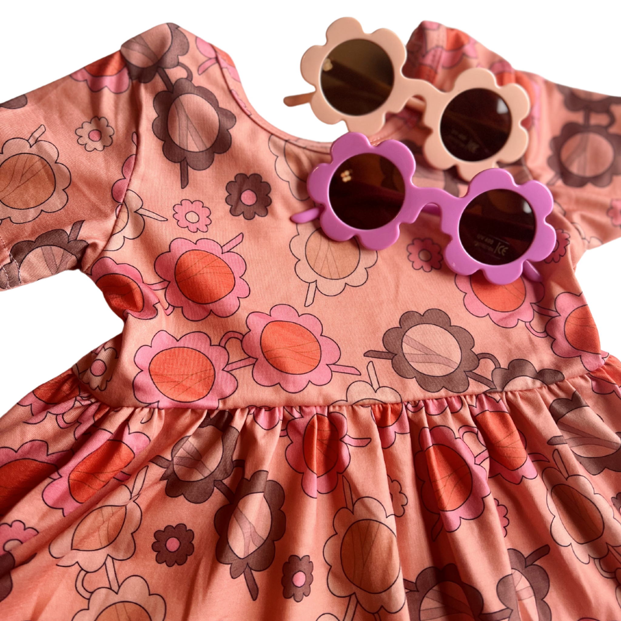 Retro Sunglasses Toddler Twirl Dress
