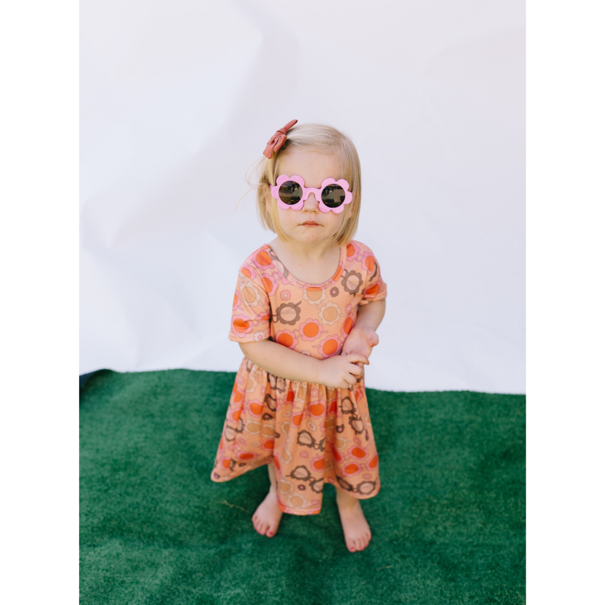 Retro Sunglasses Toddler Twirl Dress