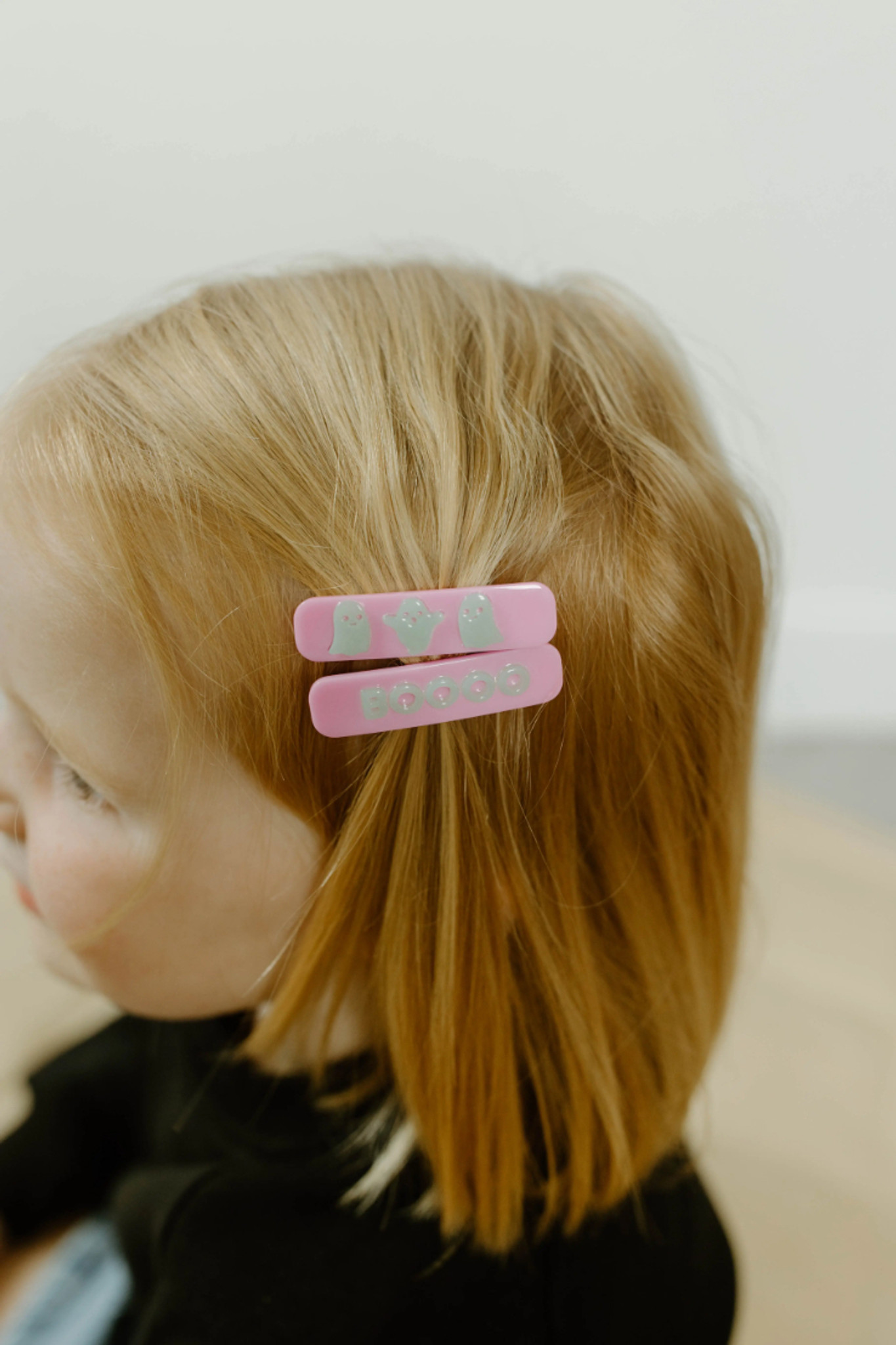 2 Pack Bar Clips - Boo (Glow in the Dark)