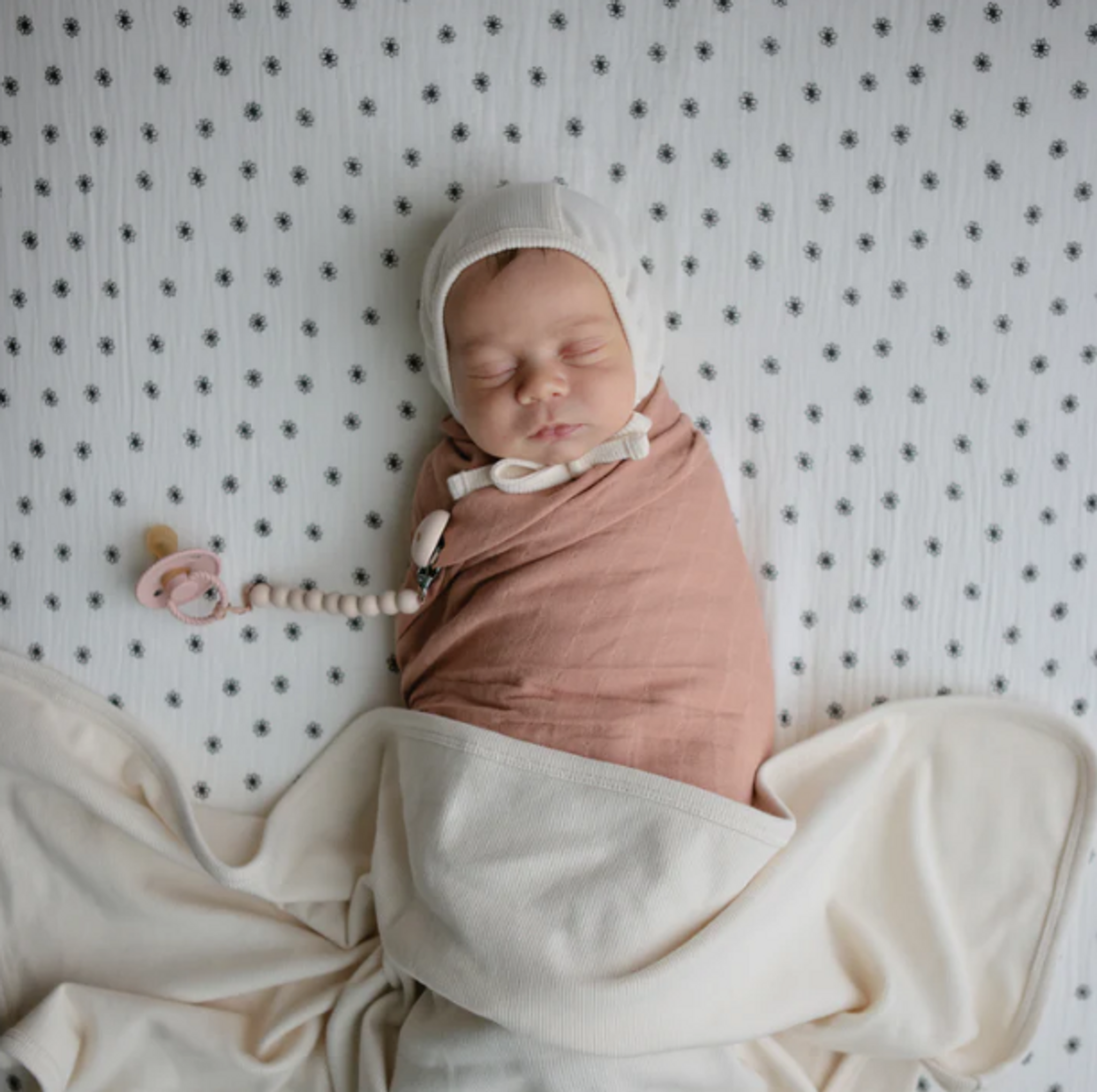 Ivory Ribbed Baby Blanket