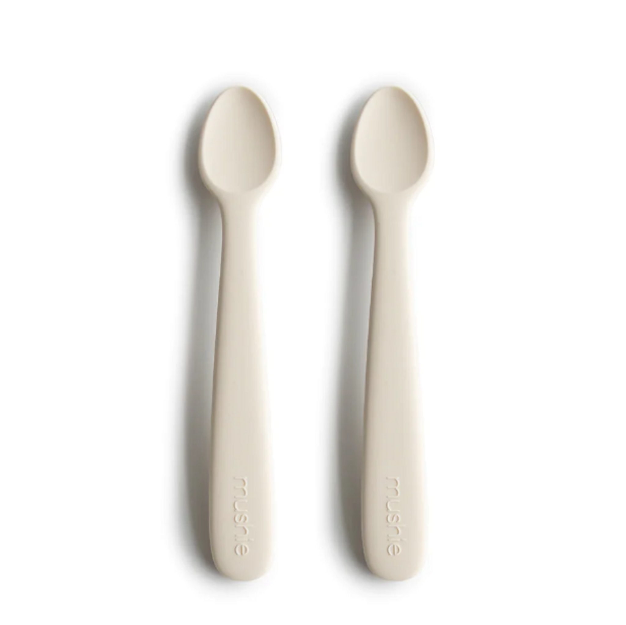 Ivory Mushie Silicone Feeding Spoons
