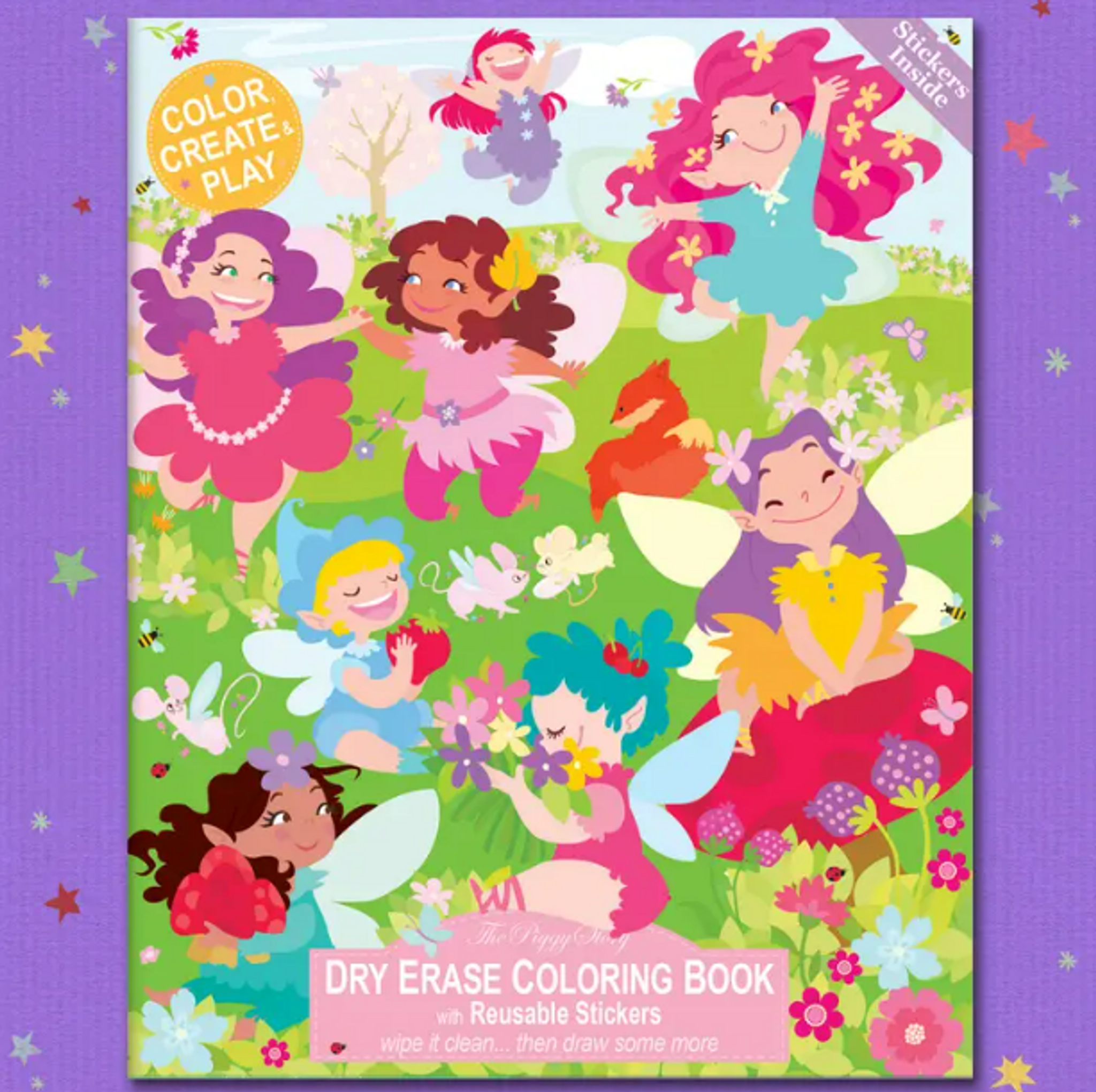 Fairy Garden Dry Erase Coloring Book