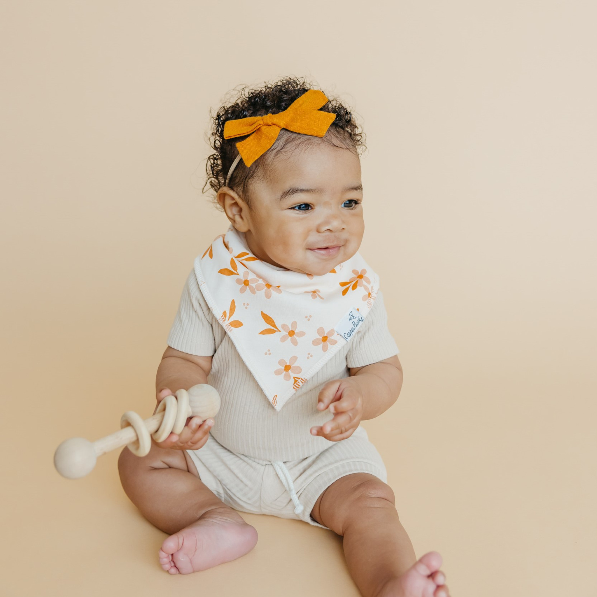 Copper Pearl Bandana Bib Set -  Rue