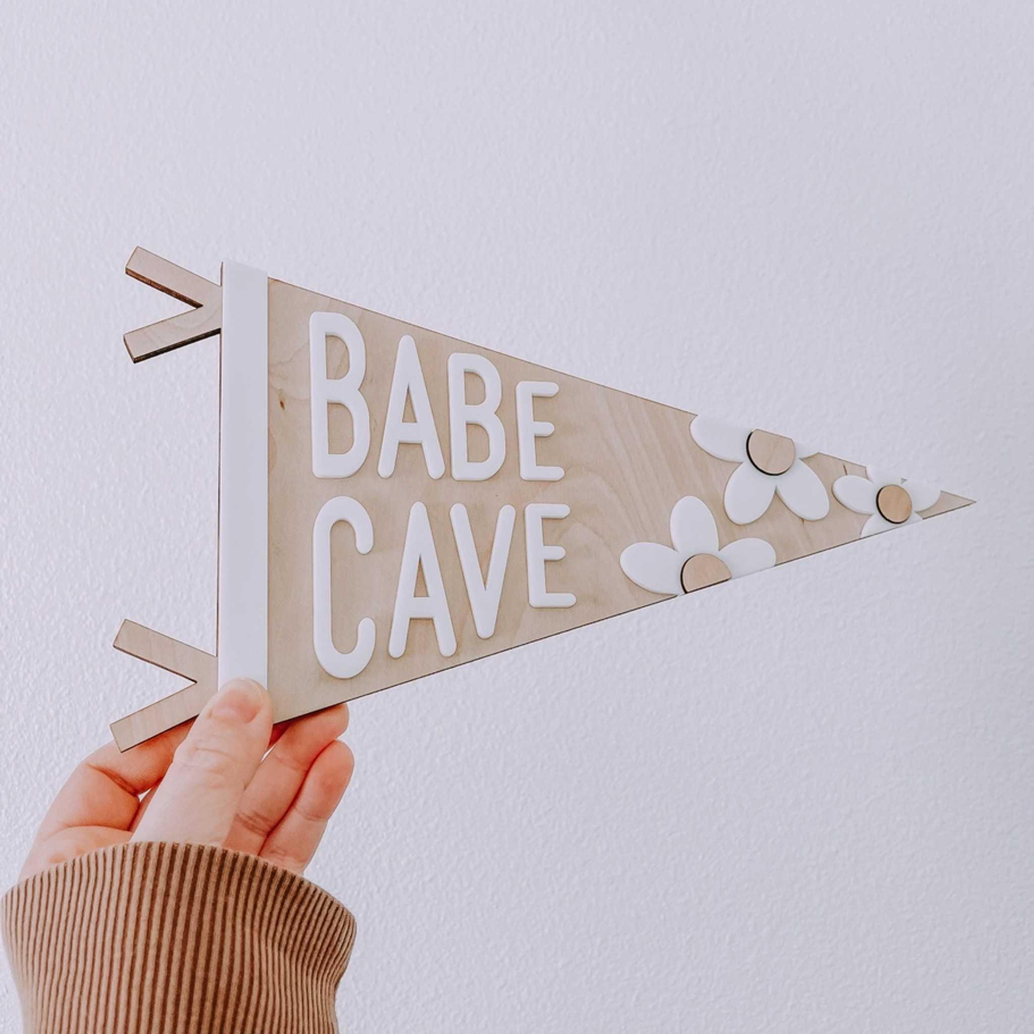 Babe Cave Pennant Banner | Nursery Decor